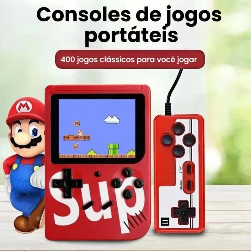 Mini Videogame Nintendo Vídeo Portátil 400 Jogos Sup Retro Classics Old 80s
