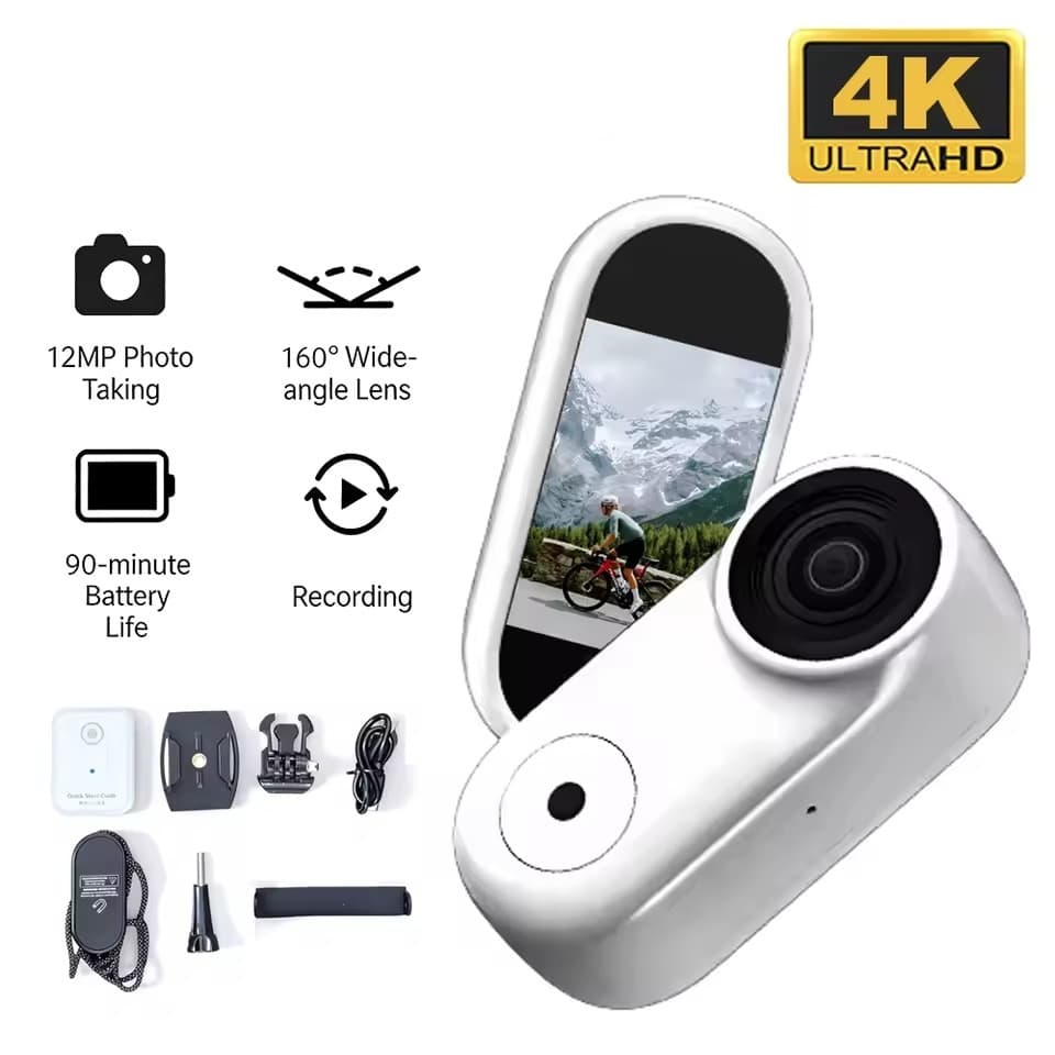 Novo 4K Mini Câmera De Ação WiFi Polegar POV Portátil Corpo Cam Wearable Capacete Gravador Bolso Magnético Esportiva