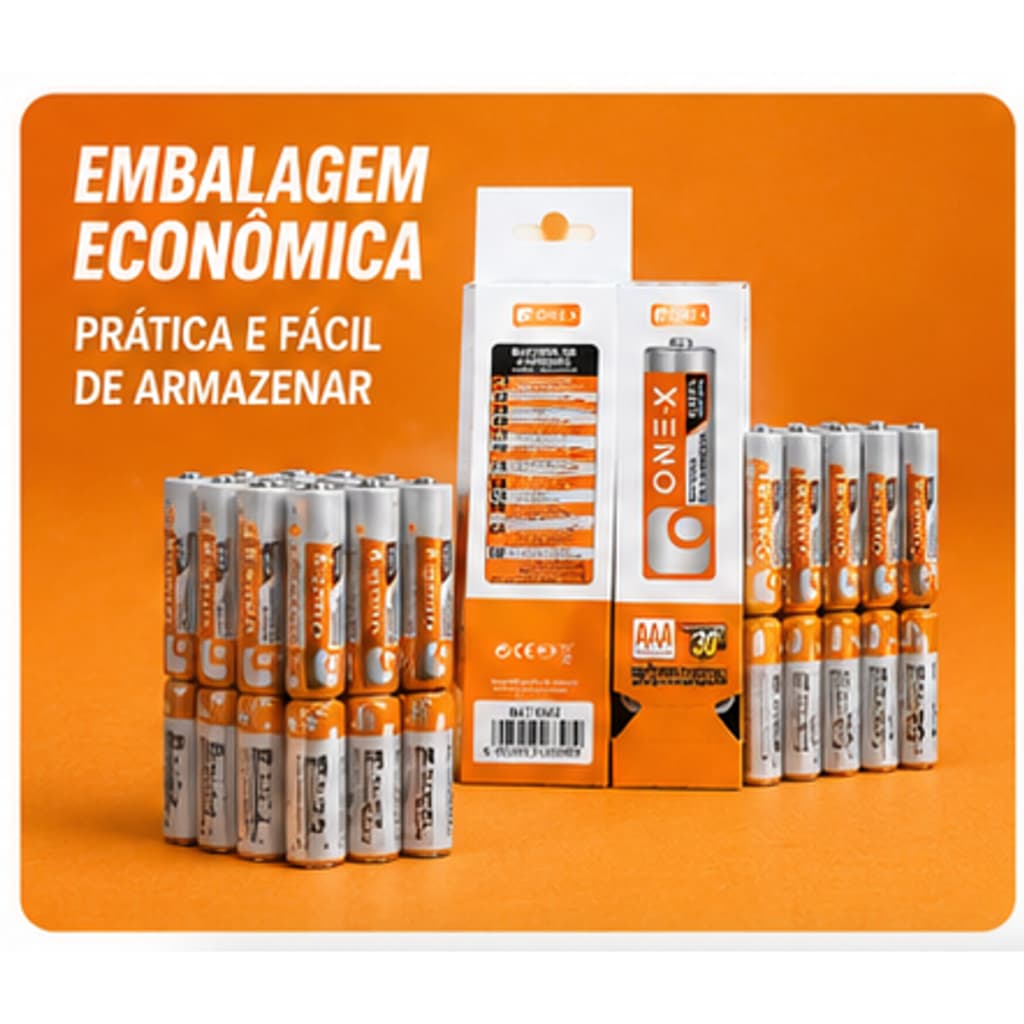 Kit De Bateria ONE-X AAA/AA (60 Baterias)