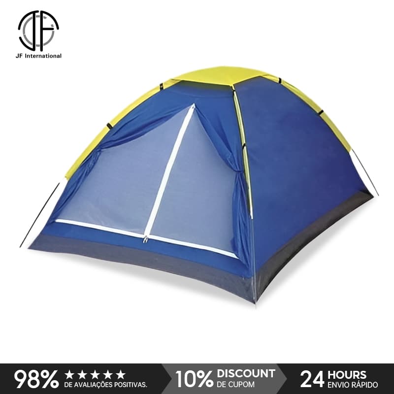 Barraca De Camping 4 Pessoas Praia Portátil Anti-UV Lazer Familiar Acampamento Pesca Equipamento
