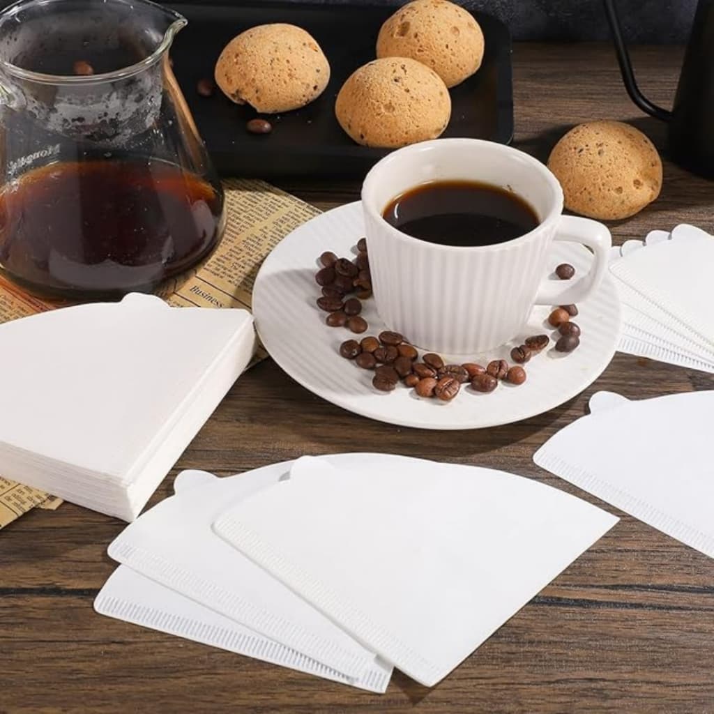 Kit 200 Filtros de Papel Tamanho V01/V02 Tipo Cone Passador de Café