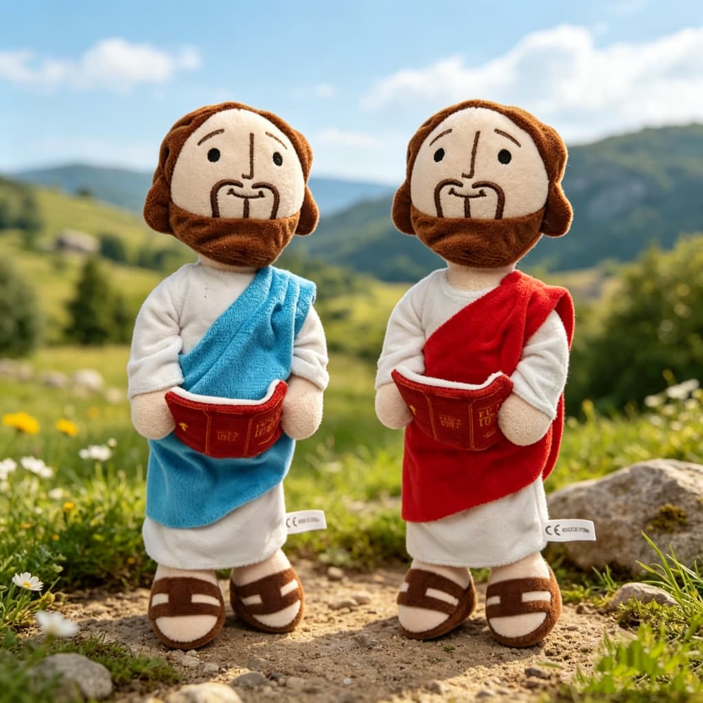 Pelúcia Jesus Cristo 32cm Toque Super Macio com Algodão PP Presente Educativo Infantil