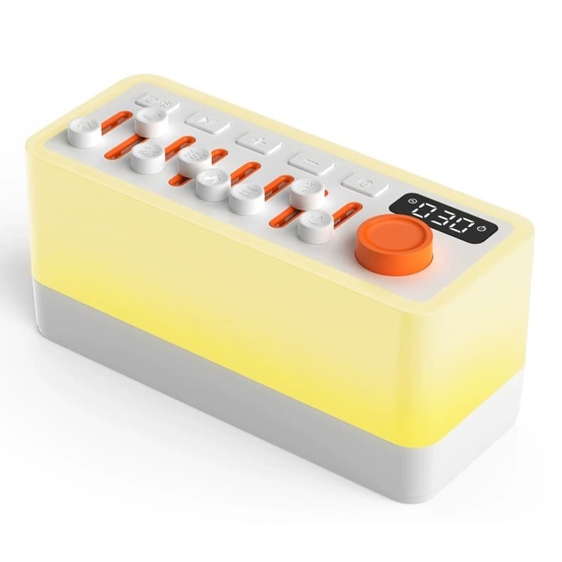 Multi-Funcional Tipo-C Lâmpada De Cabeceira De Carregamento USB Embutido Ruído Branco Natural Sem Fio Bluetooth Alto-Fal