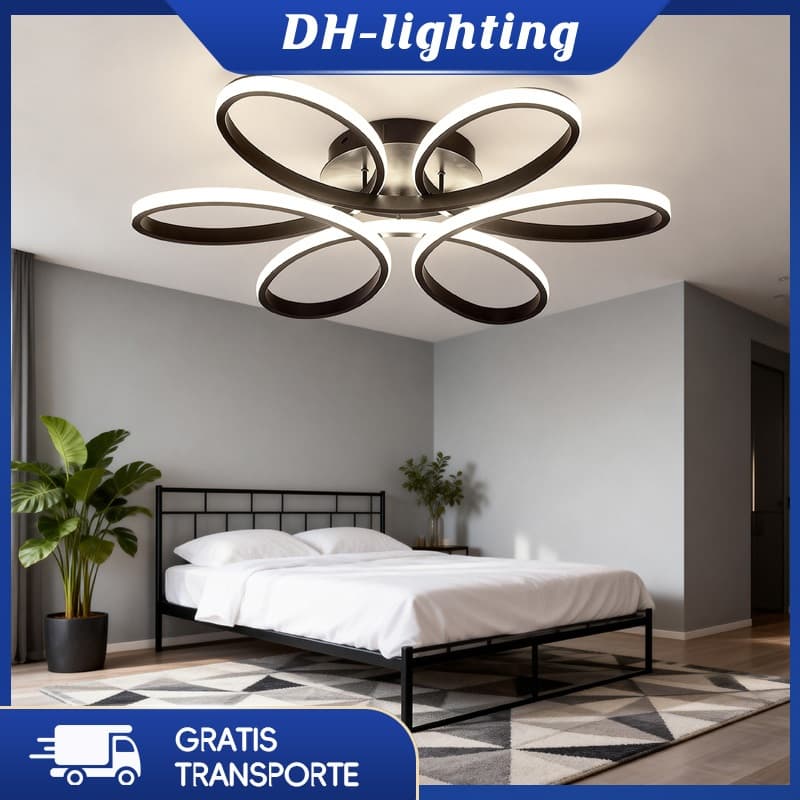 (Com LED) Moderno Lustre De Luz De 3 Cores Teto Sala De Estar Corredor De Varanda