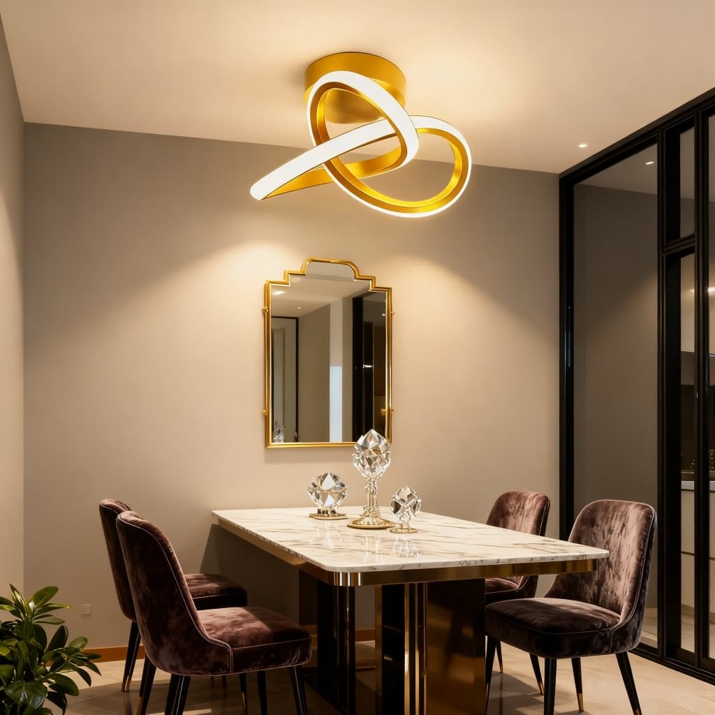 Luz De Teto LED Em Forma De Trevo De Estilo Moderno , Adequada Para Salas De Estar E Quartos , Três Cores , 110 – 220 V