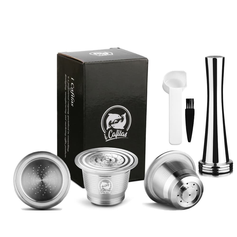 Cápsulas De Café Recarregáveis iCafilas Vagens Reutilizáveis Compatíveis Com nespresso Inissia capsula