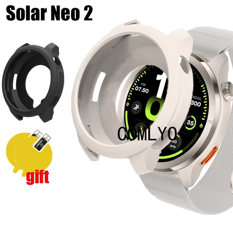 Para Haylou Solar Neo 2 Smartwatch Relógio Inteligente Caso Protetor Pára-Choques Silicone Macio Meia Capa Filme De Tela