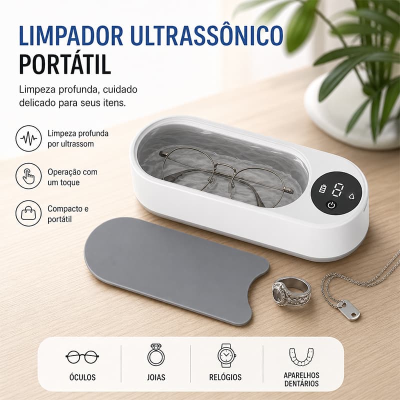 Lavadora Multifuncional Máquina De Limpeza Ultrassônica Para lavar Jóias, óculos, escovas de dentes, e pincéis de maquia