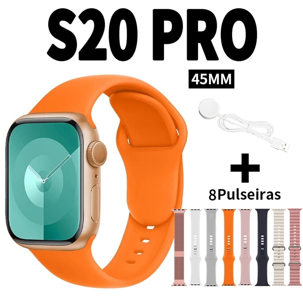 Conjunto De Sete Pulseiras Smartwatch S20 Pro MINI Watch Series 10 Bluetooth Monitoramento De Frequência Cardíaca YW71