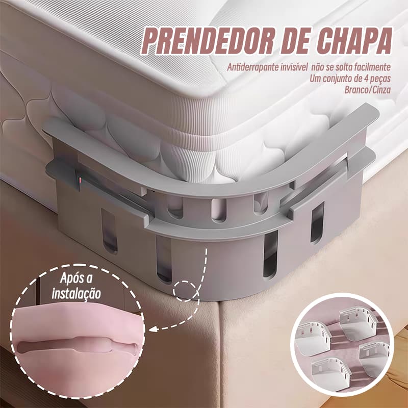 4 Peças Prendedor de Lençol Antideslizante Fixador de Cama Ajustável Fita Sem Pregos