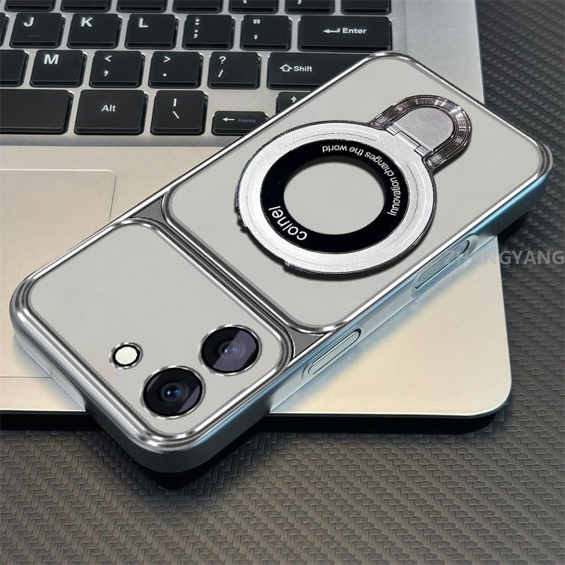 Capa Para POCO X8 Pro 5G Max 5G silicone Galvanizado Janela Grande De Telefone Transparente design Estético anti-Queda E