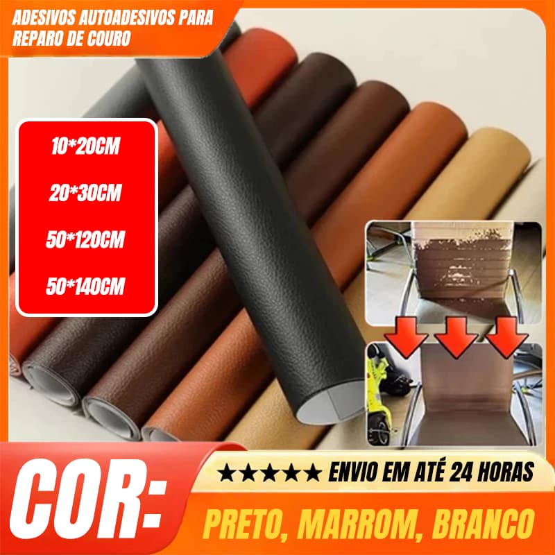 Remendo De Reparo De Couro 10x20cm Autoadesivo À Prova D'água Correção Para Móveis De Sofá Em Preto Branco Castanho