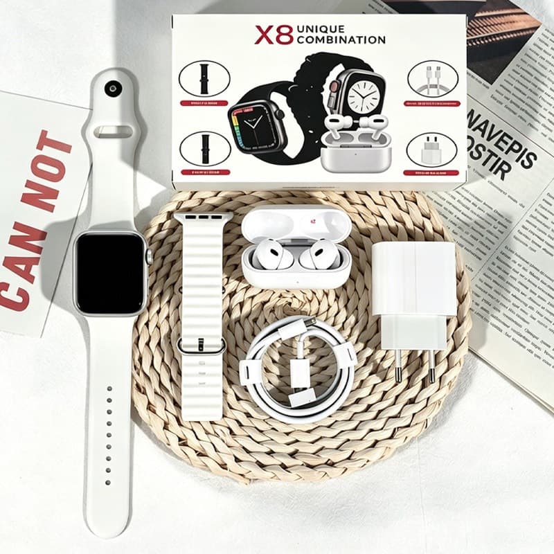 kit Smartwatch Relógio Inteligente Carregador Calculadora 2026 digital Para iOS Android Completo 6 Em 1 i13 TWS