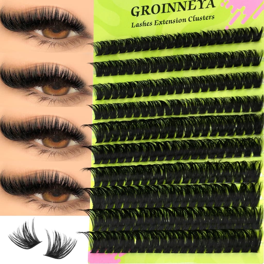 DIY Lash Clusters Grossos Cílios Finos Individuais Mega Volume Extensões De