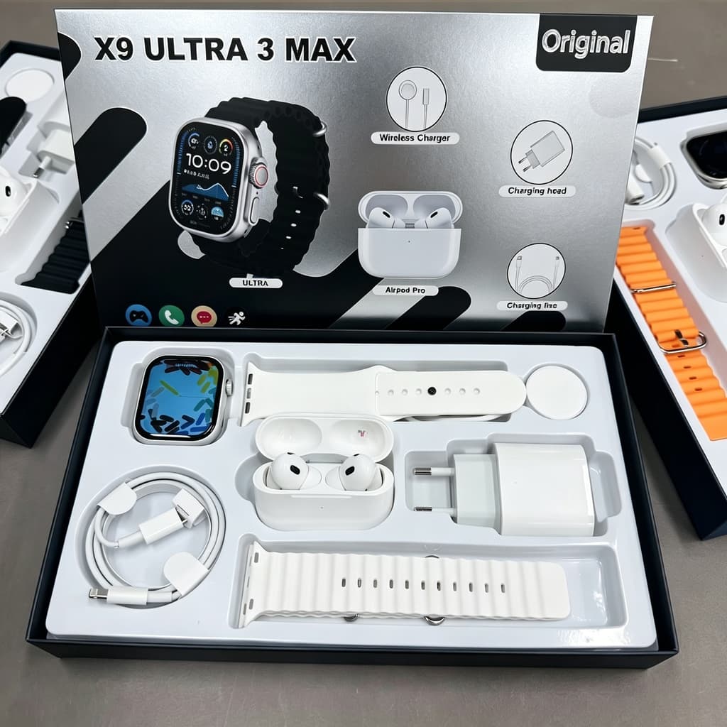 Novo T800 Ultra-3In1/X9 Ultra3 Venda Quente Sistema Duplo Conexão Bluetooth + Carregamento Magnético De Alta Potência W9