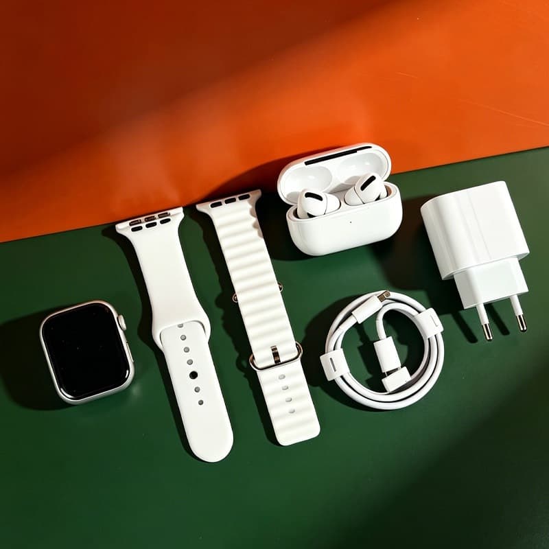 kit Carregador Smartwatch Relógio Inteligente Calculadora digital Para iOS Android Completo 6-Em-1 i13 Fones De Ouvido S