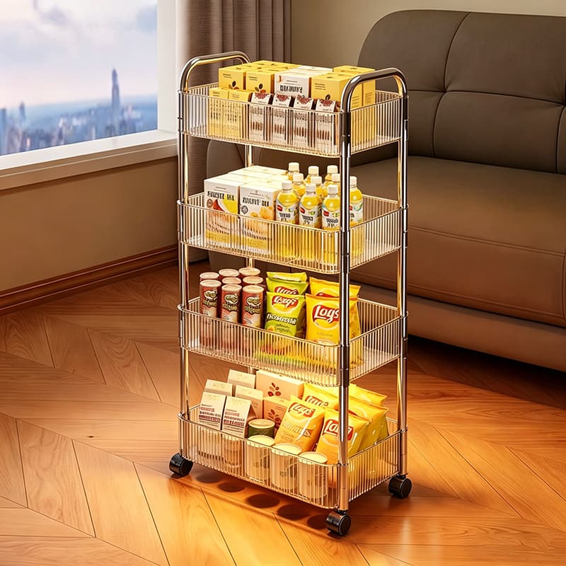 Carrinho Organizador haosin De 3/4 Camadas Com Rodas – Multiuso Para Cozinha , Banheiro , Quarto