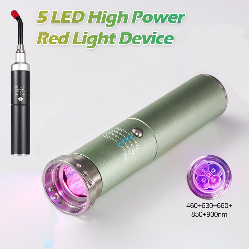 Dispositivo De Luz Vermelha LED Aperto De Pele Para Terapia Facial Com Ponta Removível
