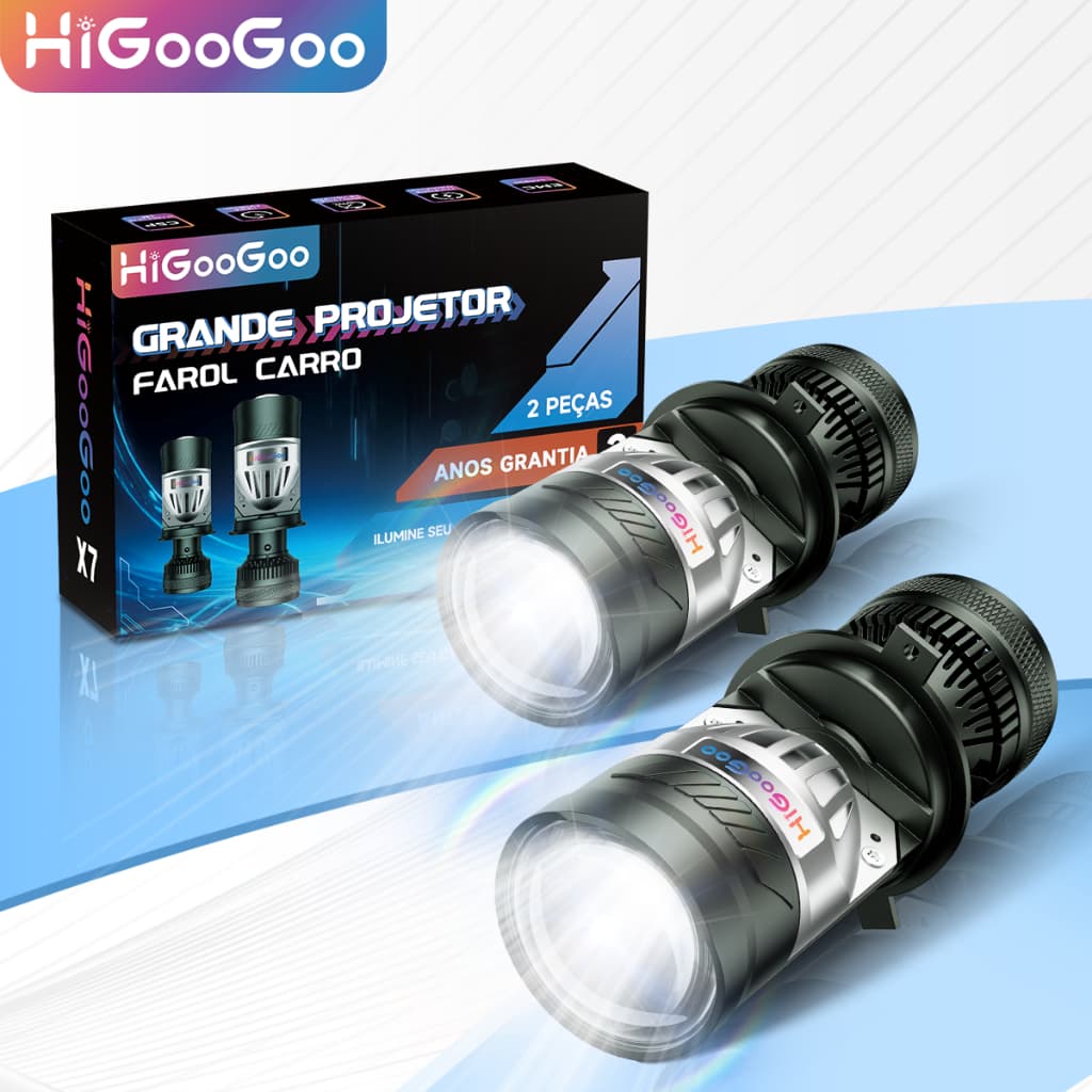 HiGooGoo H4 35000LM 180W Par Lâmpadas Farol Carro Grande Projetor Super Led Dois Anos 6500K