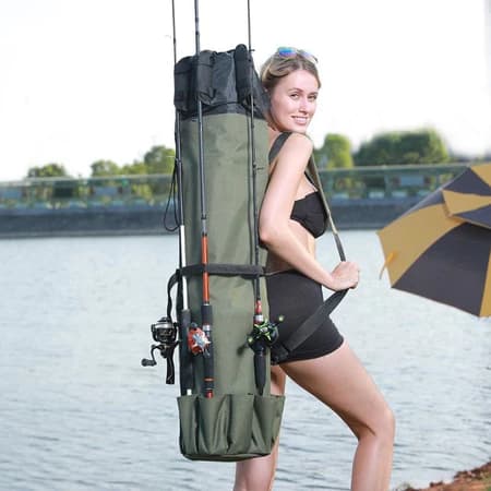 Grande Bolsa Para Vara De Pesca E Acessórios Bolsa Multifuncional Para Armazenamento De Equipamentos De Pesca