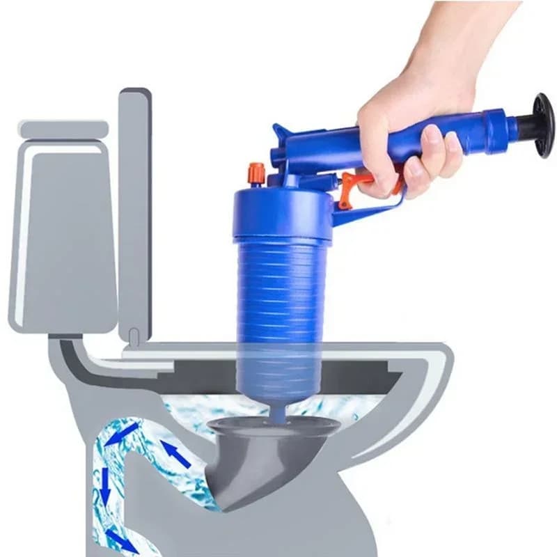 Desentupidor Manual Pistola Alta Pressão Vaso Sanitário Pia Ralo