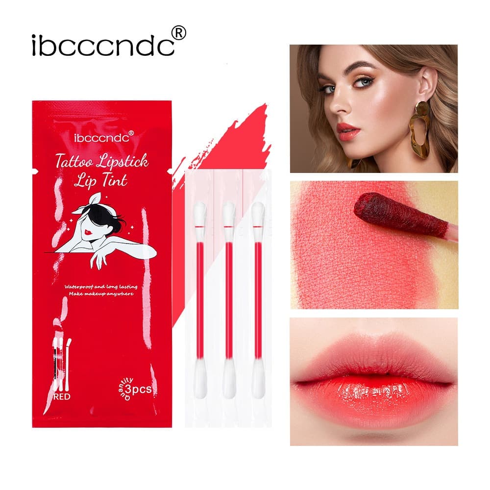 Cotonete Brilho Labial Descartável Líquido Fosco Batom Não É Fácil De Colar