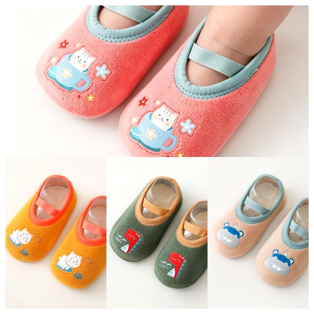 Meias De Chão Para Crianças , Antiderrapantes Com Sola Macia , Chinelos Internos Bebês Outono E Inverno , Sapatos Infant