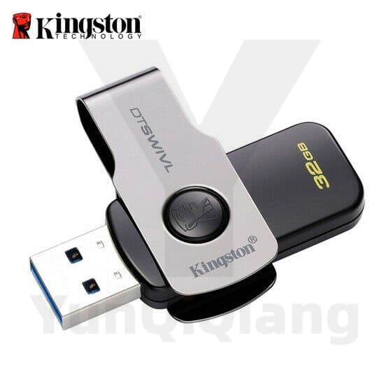 Pendrive USB 3.1 De Alta Velocidade Kingston Flash Drive 16GB 32GB 64GB 128GB Rotativo Mini Portátil