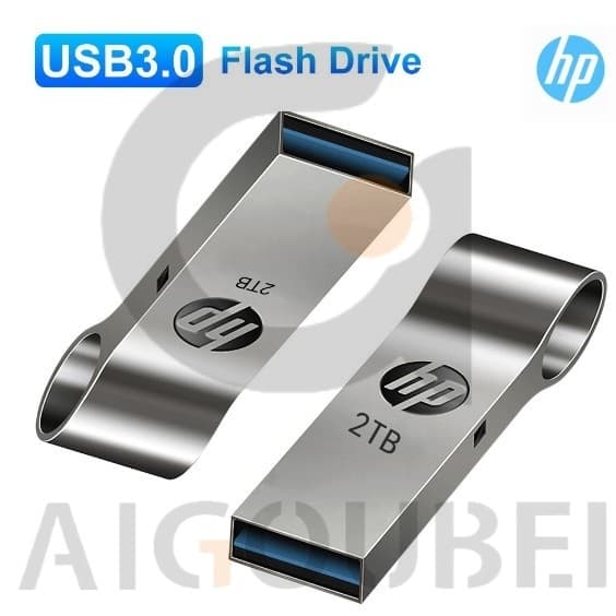 Unidade Flash USB 3.0 2 Tb De Metal À Prova D'água HP Memória De Alta Velocidade Varanda Com Pacote