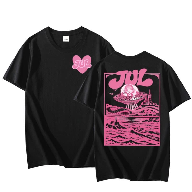 Rapper Jul Merch Gráfico T Camisas De Algodão Manga Curta Masculino Feminino Moda Hip Hop Camiseta Y2k Casual Em Torno D