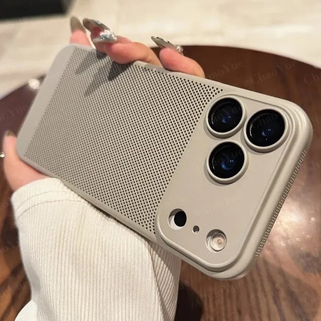 Capa De Dissipação De Calor De Resfriamento Respirável Compatível Com IPhone 17 16 15 14 13 12 Pro Max Plus Rápido À Pro