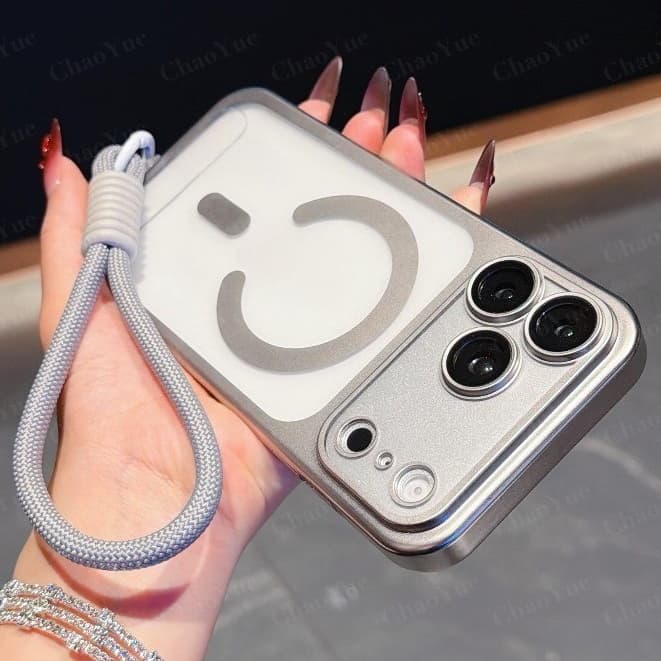 Capinha Transparente Fosca Adequada para iPhone 17 16 15 14 13 12 11 Pro Max Magnética à Prova de Choques