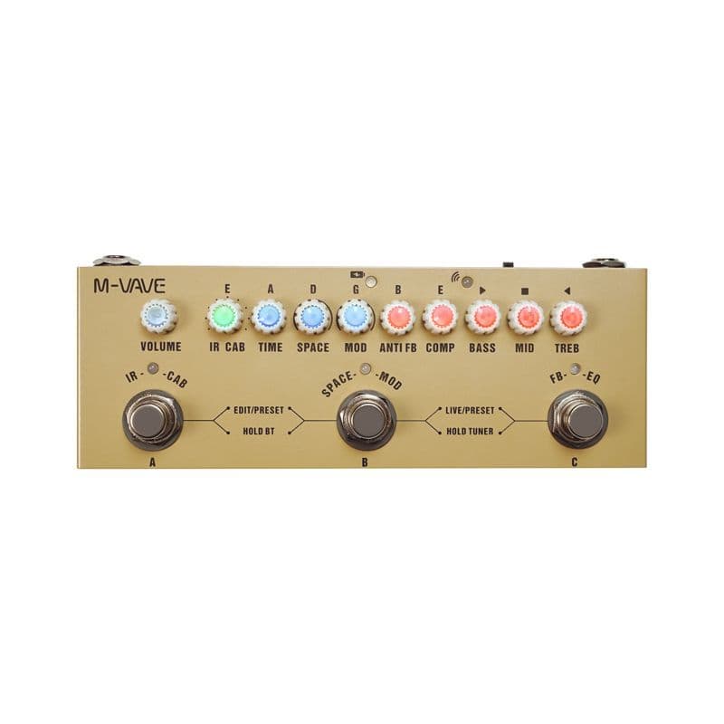 M-VAVE Cube Bebê Recarregável pedal Multiefeito Baixo Elétrico , Guitarra , Gravação , interface De Áudio