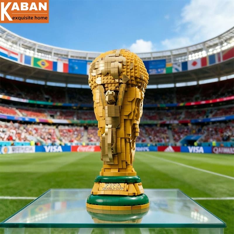 Modelo De Blocos De Construção Da Copa Do Mundo FIFA 2026 , Tema De Futebol , Troféu LEGO , Brinquedo , Conjunto , Item