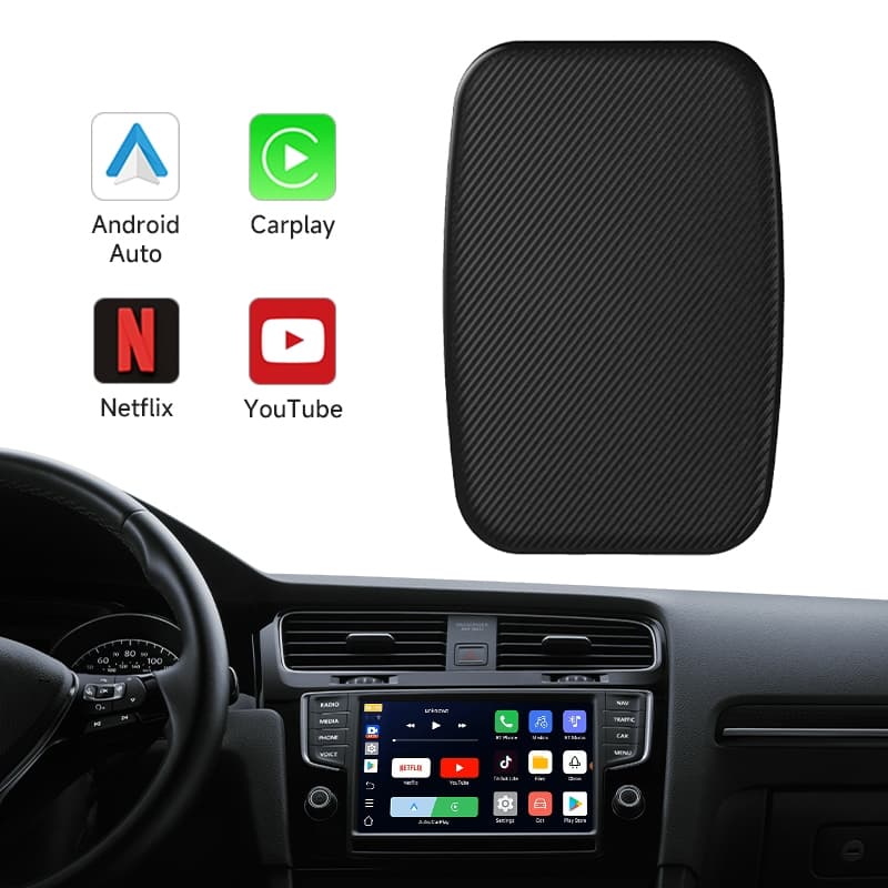 Adaptador Automático Carplay Android 3 Em 1 Sem Fio Com Slot Para Cartão Netflix YouTube TF Carro