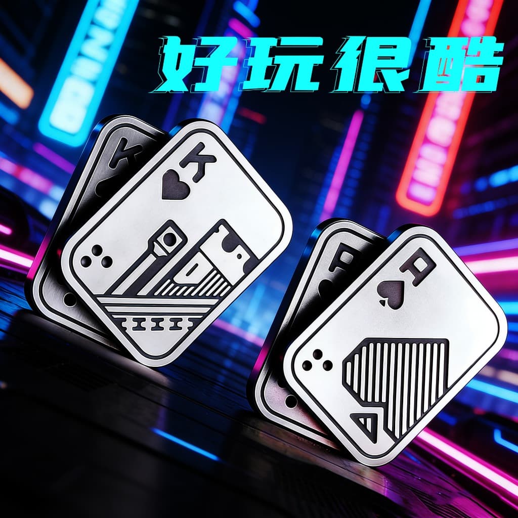EDC Fidget Toy King K Poker Push Card Metal Magnético Slider Brinquedo Para Alívio Do Estresse