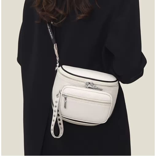 Bolsa Pochete Feminina Em Couro Pu Transversal Pochete Estilosa Moderna Blogueira Com alça texti