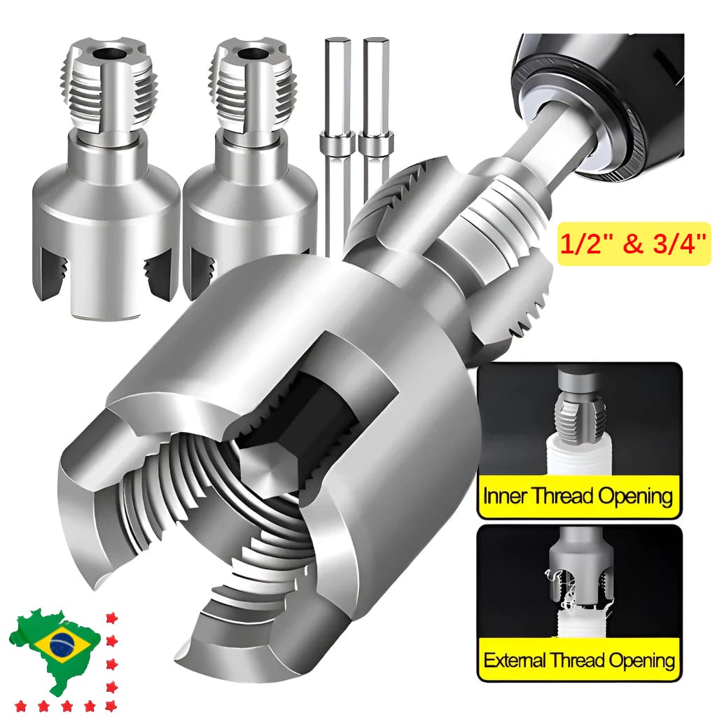 Abridor De Rosca Interno Externo Tubo Cano Água 1/2" e 3/4"