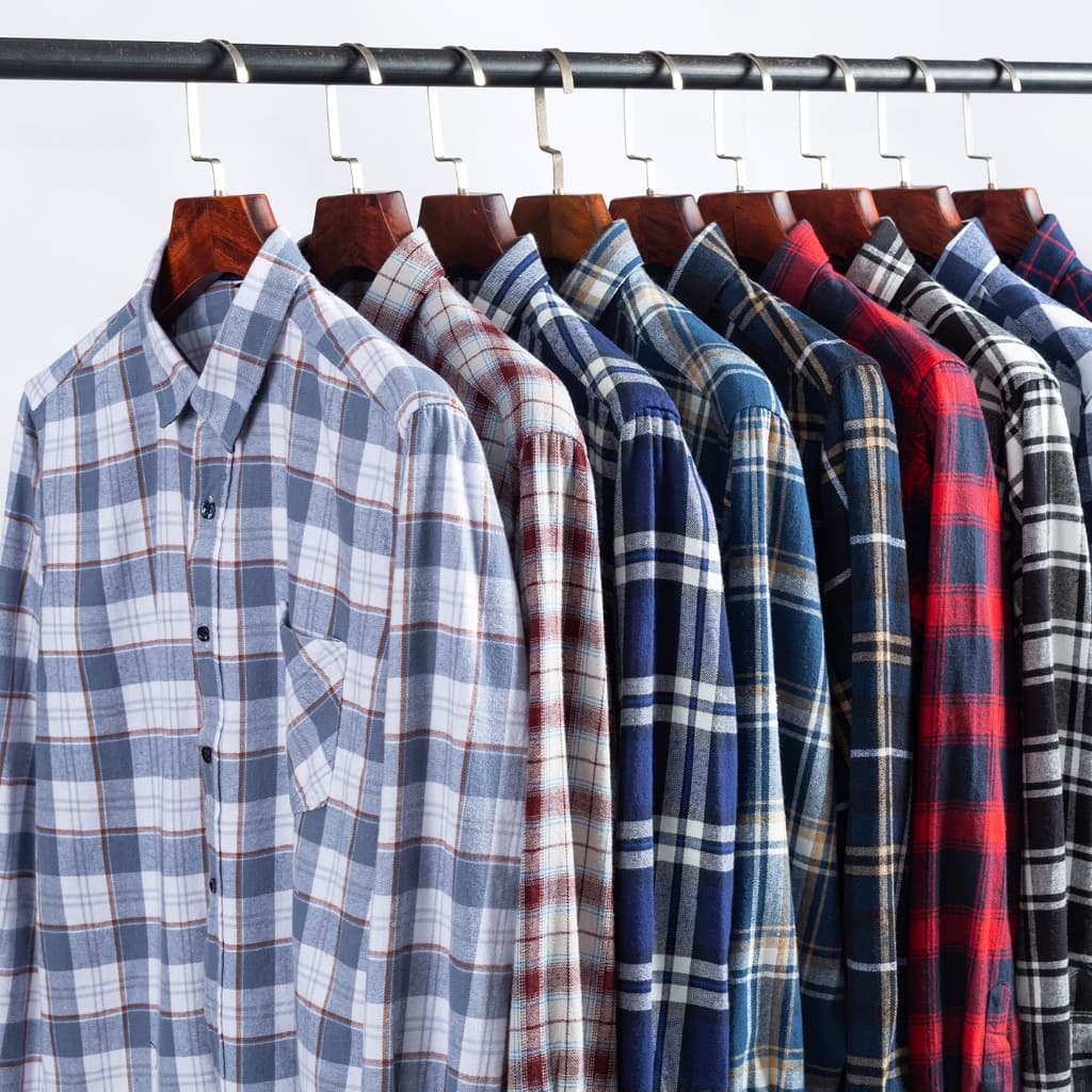 Camisa xadrez masculina versão coreana-jaqueta solta de manga comprida, tecido 100% algodão, adequado para roupas de rua