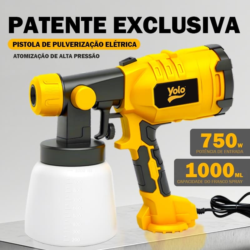 Pistola Pulverizadora Pintura Elétrica Pulverizador Tinta 550w/750w Profissional Bico Metal