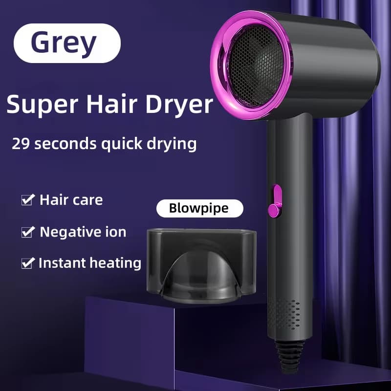 Secador de cabelo profissional para salão de cabeleireiro, forte velocidade do vento, secagem rápida, proteção térmica d