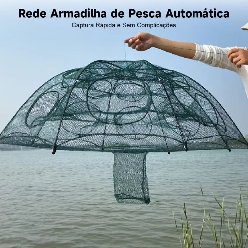 Rede De Pesca Dobrável De Nylon Armadilha De Camarão E Coletor De Peixes , Equipamento Com 6/10/16 Furos