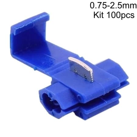 Conectores de Derivação Azul 0,75 a 2,5mm² 50 Peças Isgood