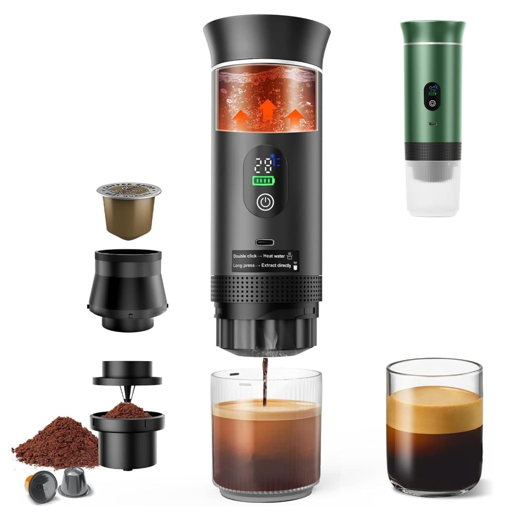 Cafeteira Elétrica Portátil 3 Em 1 Para Café Expresso Compatível Com Cápsula E Moído