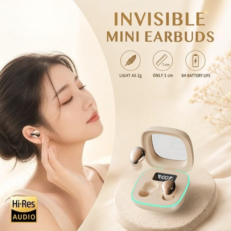 Mini Fones De Ouvido Para Dormir , Travessas Laterais Canais De Orelhas Pequenas , Mulheres , Sem Fio , Bluetooth , Perf