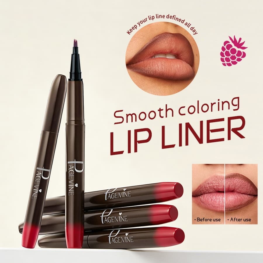 Delineador Labial De 6 Cores Para Definição De Formato , Batom Líquido À Prova D'água E De Suor