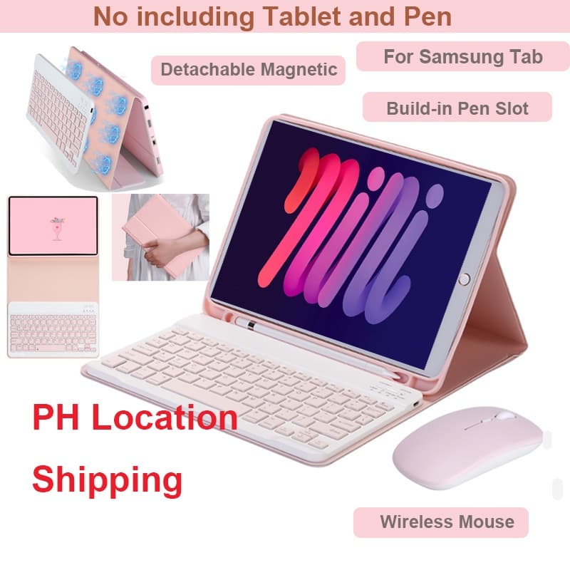Capa De Teclado + Mouse Para iPad Mini 7 (A17 Pro) 6 Gen 8.3 " Inteligente Magnético Bluetooth Sem Fio Removível Com Slo