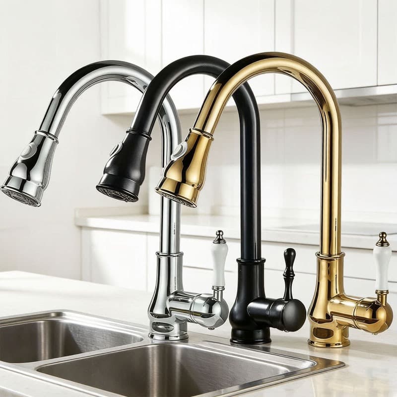 Torneira Extraível De Cozinha Com Modo De Saída De Água Dupla , Perfeita Para Cozinhas Gourmets , Em Cor Dourada