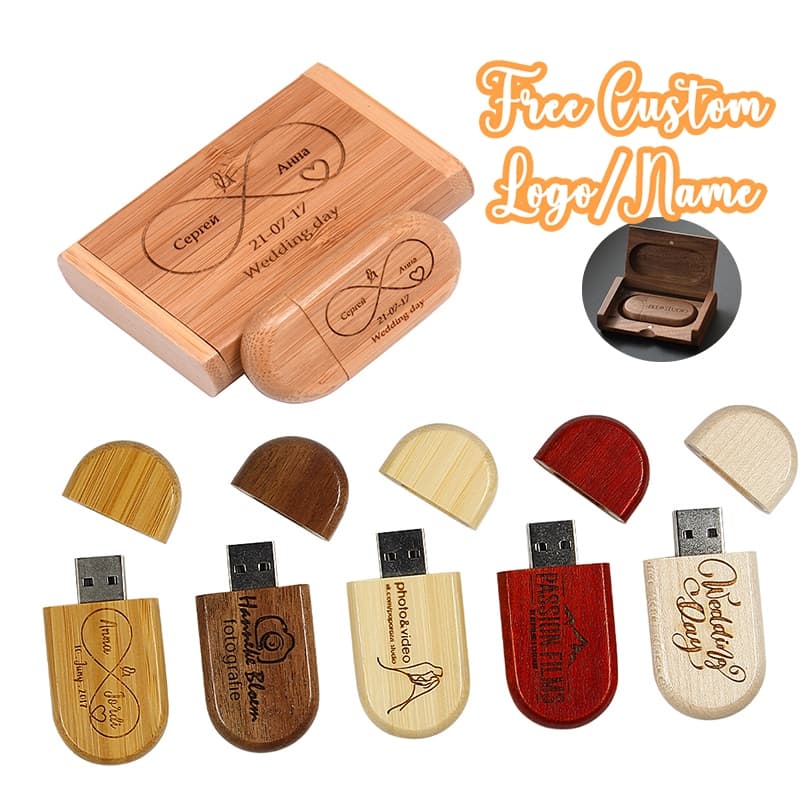 JASTER Unidade flash USB Com Logotipo Personalizado Grátis 64GB 2.0 Pendrive 32GB Pen drive De Madeira 16GB Mini 8GB Pen