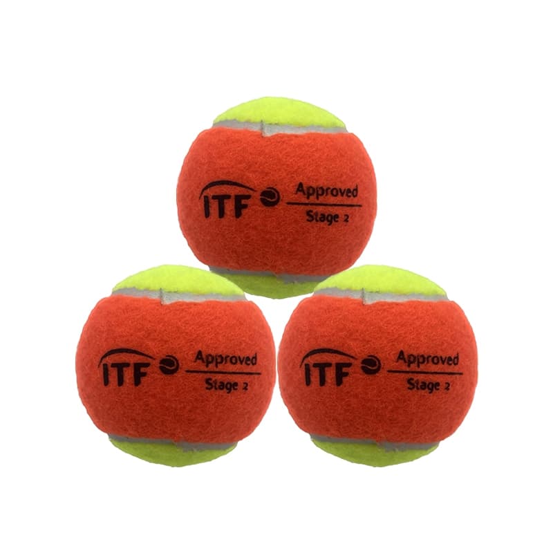 3 Pcs ITF Stage 2 Bolas De Tênis De Feltro Laranja , Treinamento De Salto Baixo Para Todas As Pessoas , Perfeitas Pratic